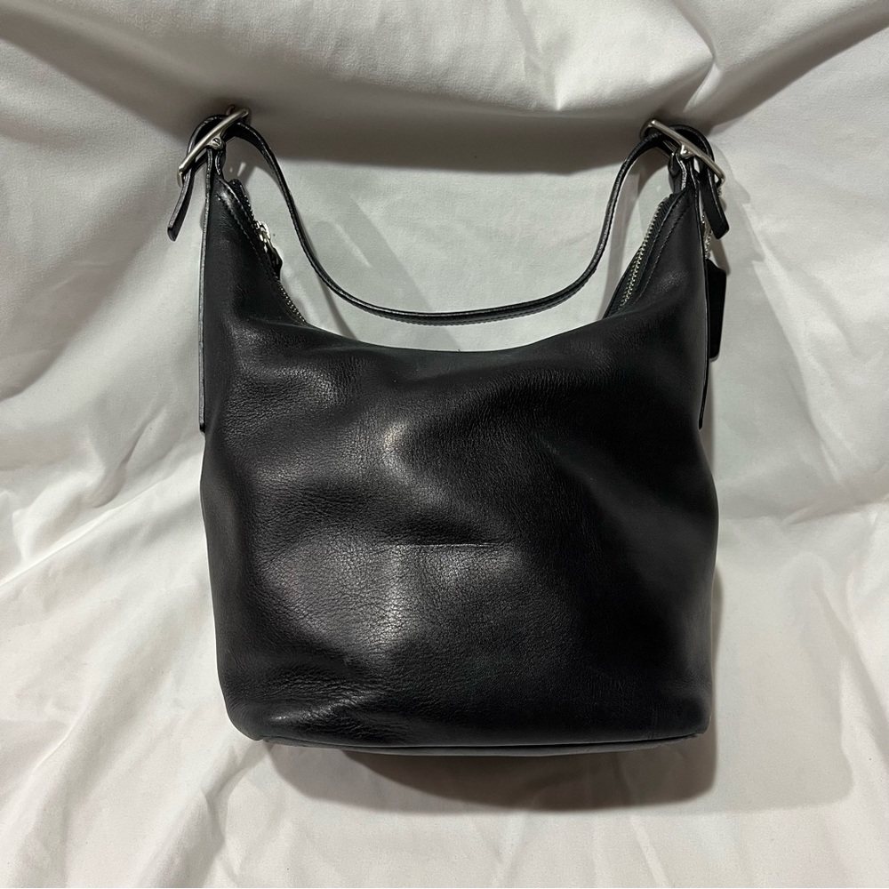 Vintage Black Leather Coach Purse